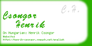 csongor henrik business card